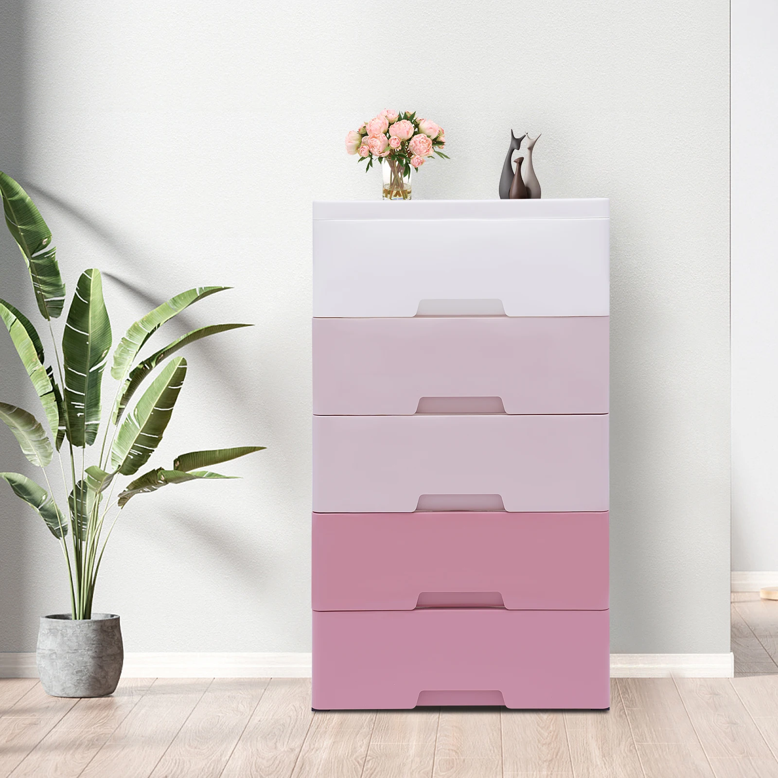 45×30×84cm Cupboard 5layer Cloth Storage Drawers Storage Cabinet Small Closet Organizer Set