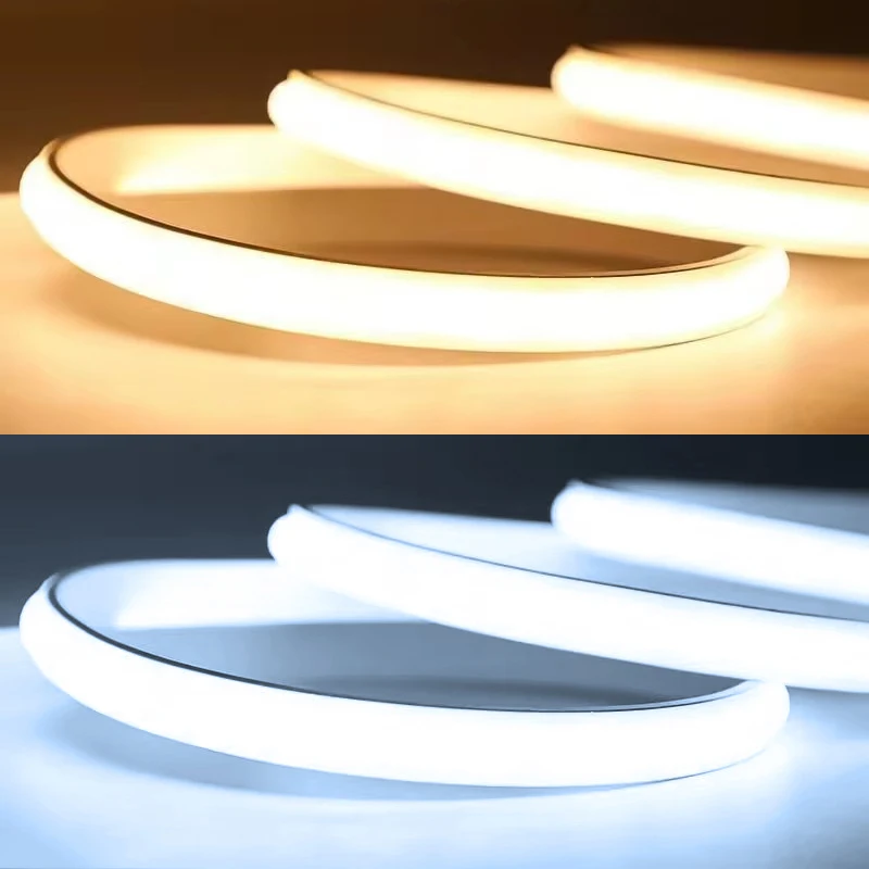 220V COB LED Strip Lights High Brightness Outdoor Lamp Waterproof Flexible LED Ribbon Tape 220V EU Plug for Home Room Decor