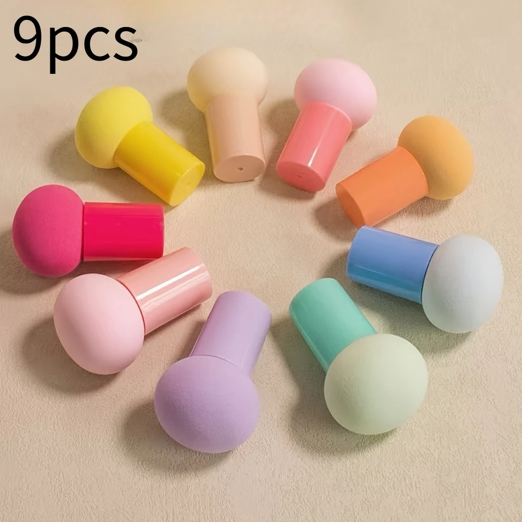 9pcs Stencil Brushes with Gourd Handles, Wet & Dry Use for Scrapbooking Card Making Mixed Media Art