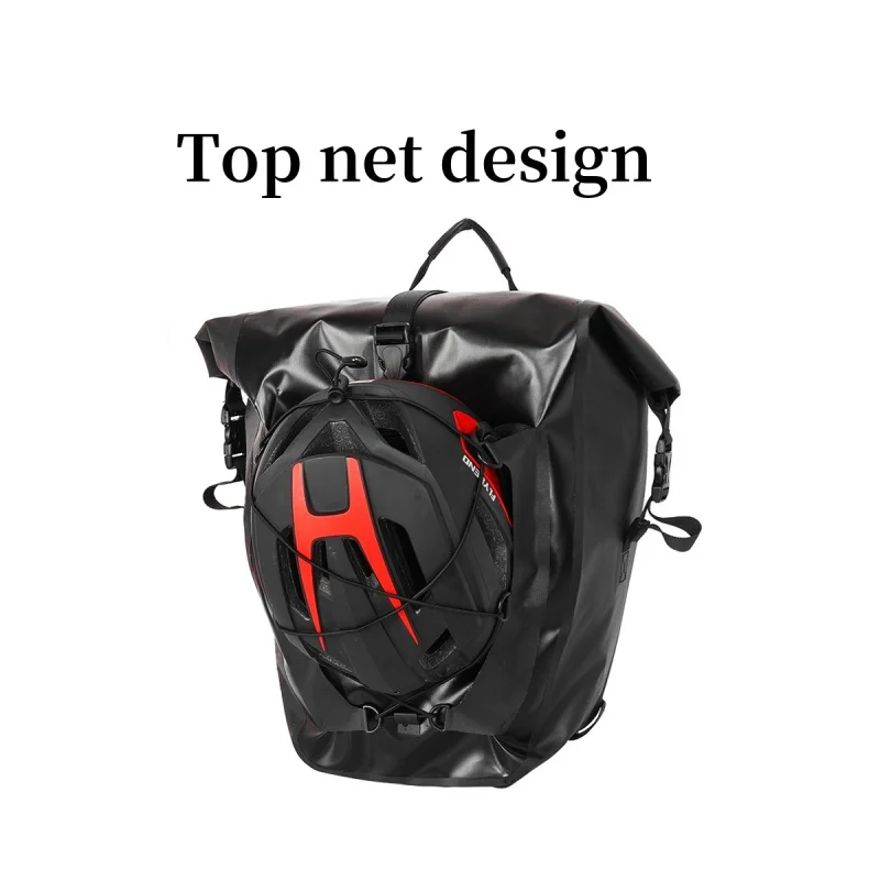 1X 25L Mountain Bike Multi-functional Cycling Rear Seat Trunk Saddle Adjustable Net Bag Large Capacity Waterproof Travel Bag