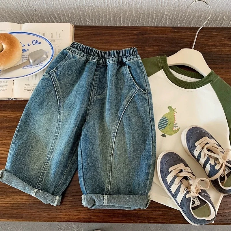 

Baggy Jeans Boys Jeans Baghi for Cotton Child Trousers 2025 Kids Clothes Boys Pants Christmas Gift for Children Clothing