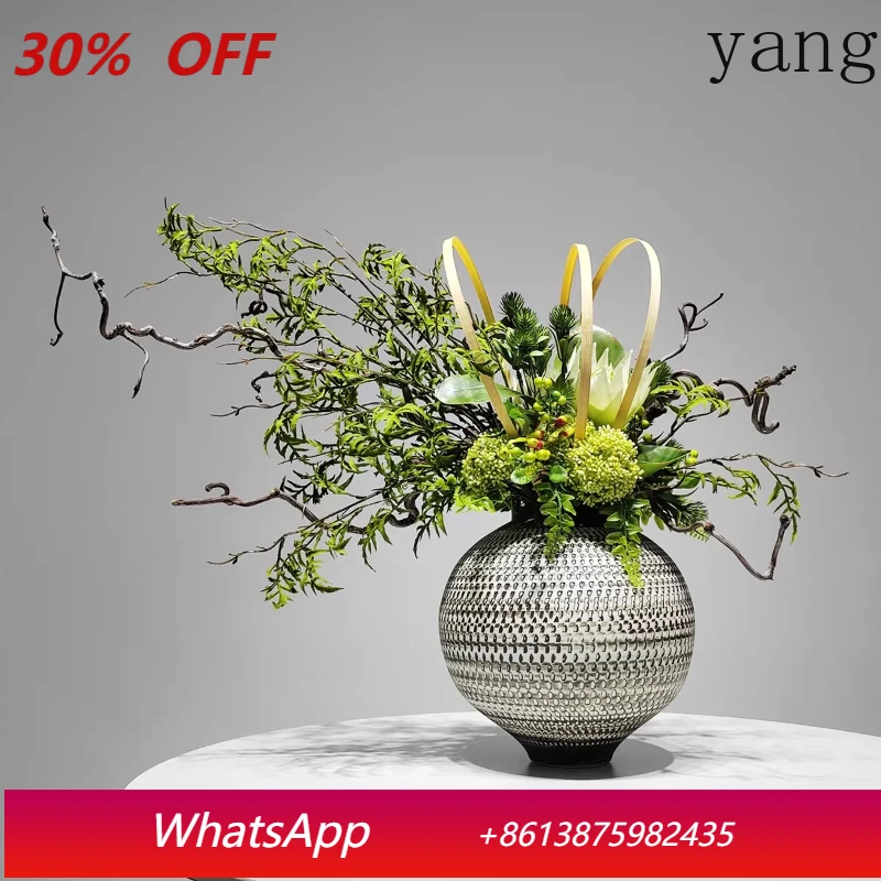 

Новый китайский искусственный зеленый цветочный бонсай для декора входа, украшение в стиле дзен