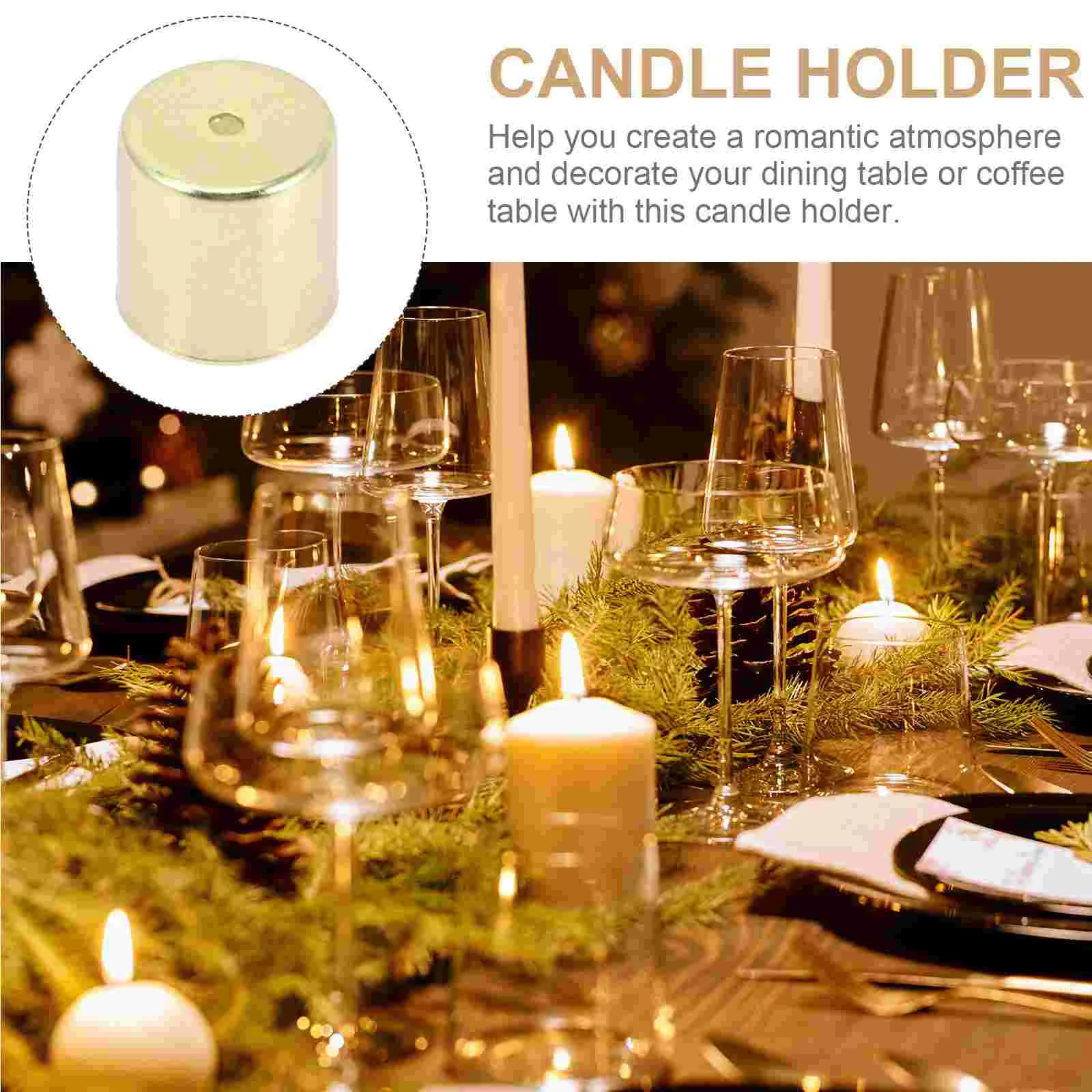 Cup Dinner Candlestick Cups Metal Holder Drip Protectors Tealight Holders for Candlesticks