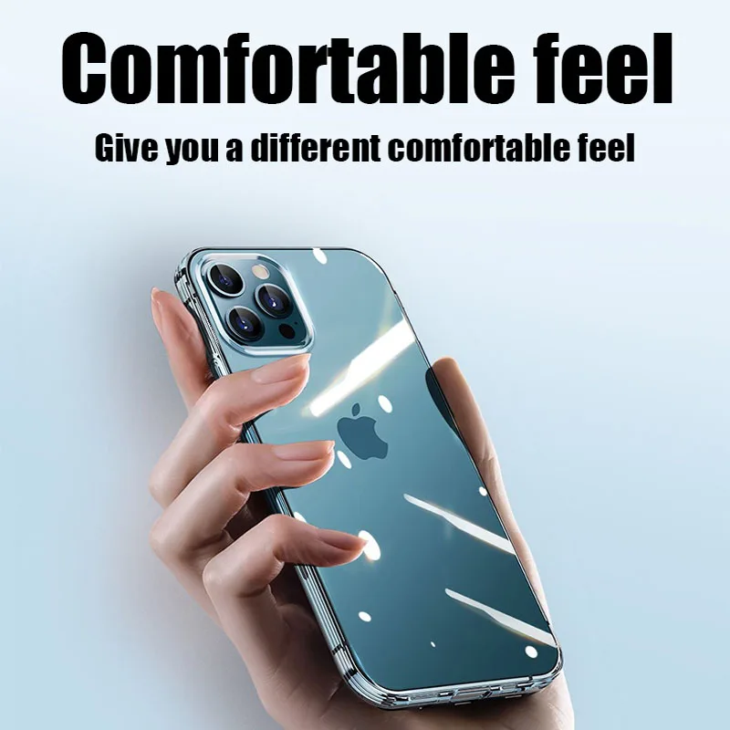 Funda Transparente Ultrafina para iPhone 11 12 13 14 15 16 Pro Max Plus 13 Mini X Xr Xs 16E Silicona Suave Transparente 5