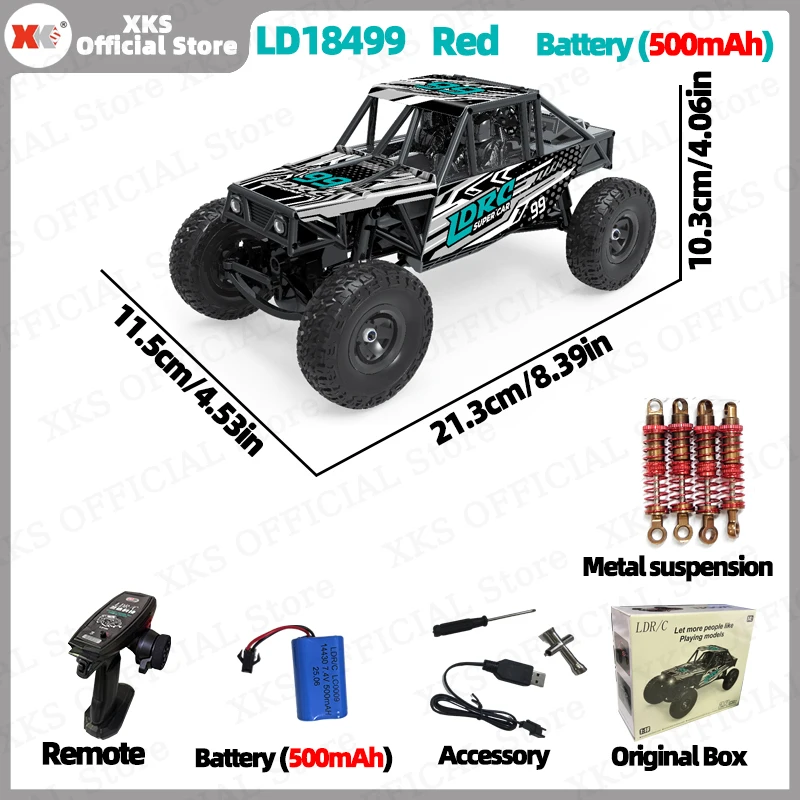 XKS LDRC LD18499 1/18 4WD Off-Road RC Climbing Car - 2.4G Anti
