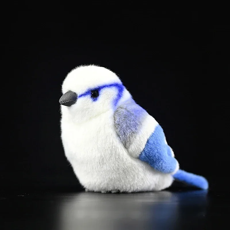 

Cute Azure Tit Plush Toy Grey Blue Sparrow Plushie Lifelike Birds Animals Cyanistes cyanus Simulation Realistic Doll Kids Gift