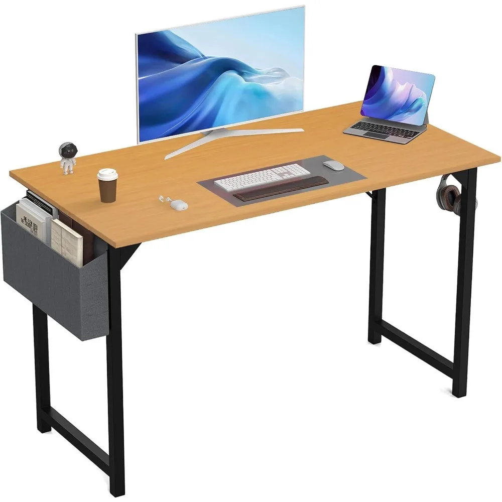 

48 Inch Office Computer Desk Modern Simple Style Writing Study Work Table for Home Bedroom - Original Wood