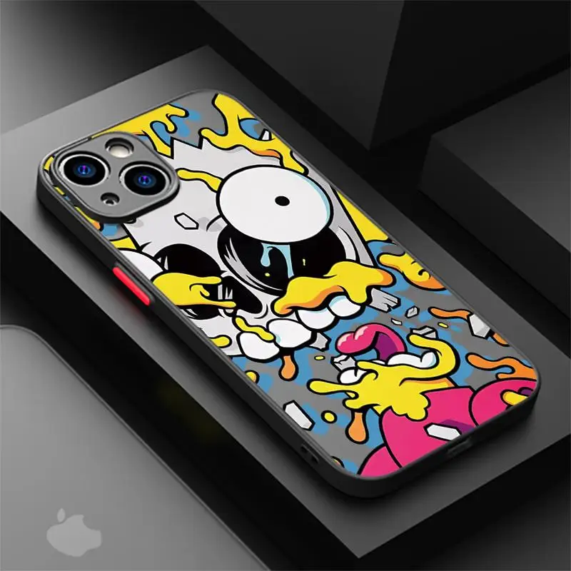 The Simpsons Homer Case for Apple iPhone 11 13 15 14 Pro Max 12 Mini 7 8 Plus XR X XS SE 6 6S Funda Matte Back Phone Cover