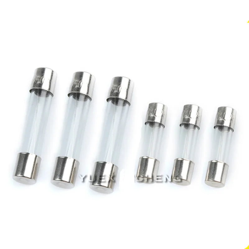100 قطعة 5*20 6x30 مللي متر سريع ضربة الزجاج فيوز 315MA 0.5A 1A 2A 3A 3.15A 5A 6.3A 10A 15A 20A 25A 30A /250 فولت
