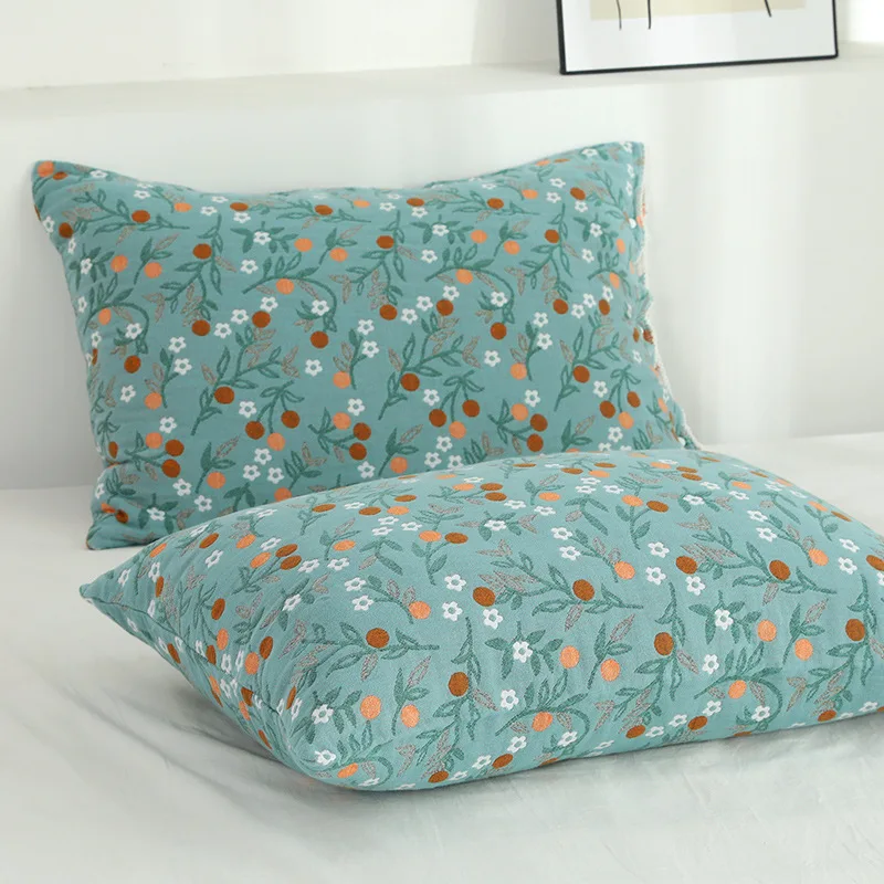 

Floral Cotton Pillowcases for Bed Sleeping, Sleep Pillow Covers, High Quality, 52*78 cm, 2 pieces