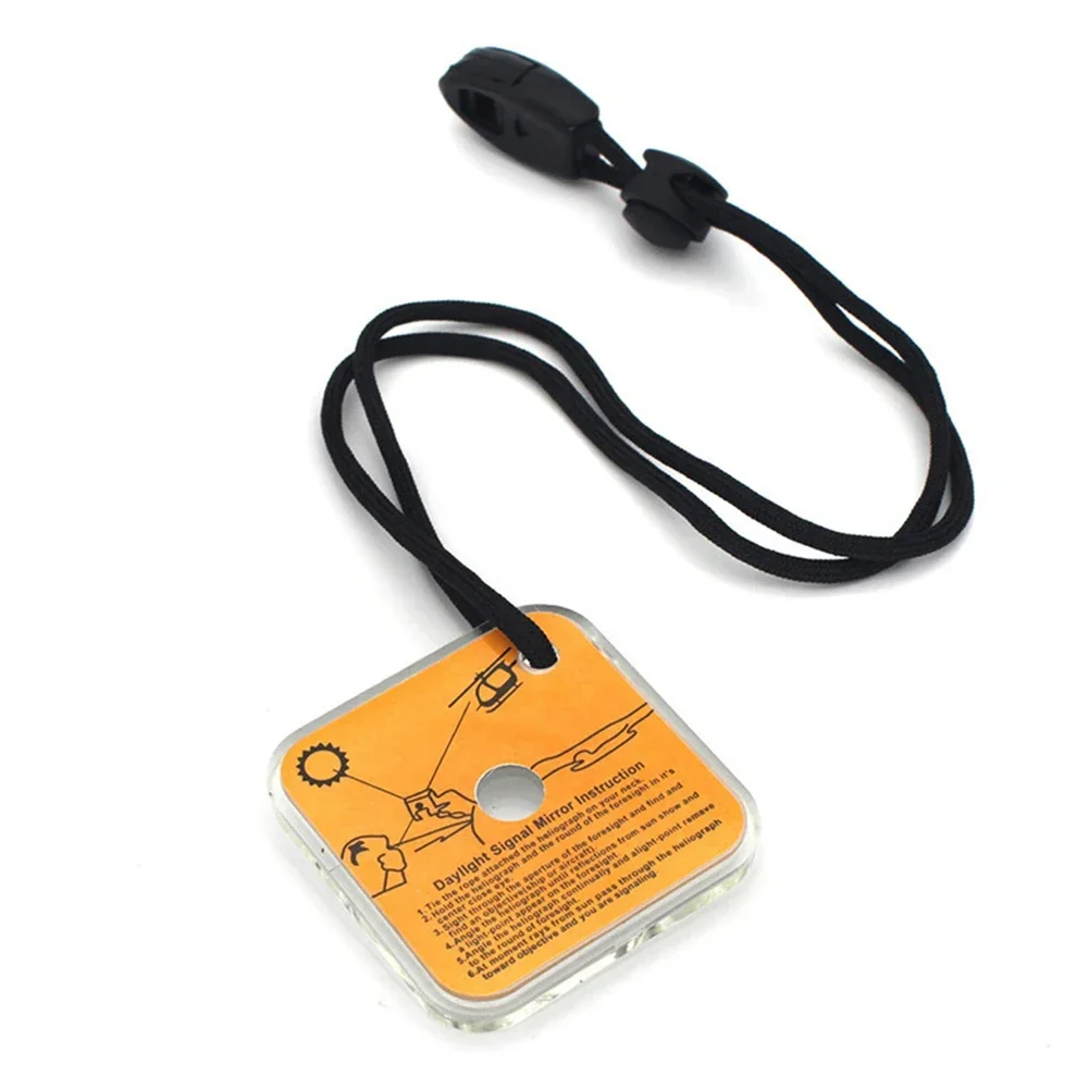 Outdoor Survival Mirror Multi-function Reflective Signal Mirror For Outdoor Camping Hiking Long Distance Communication