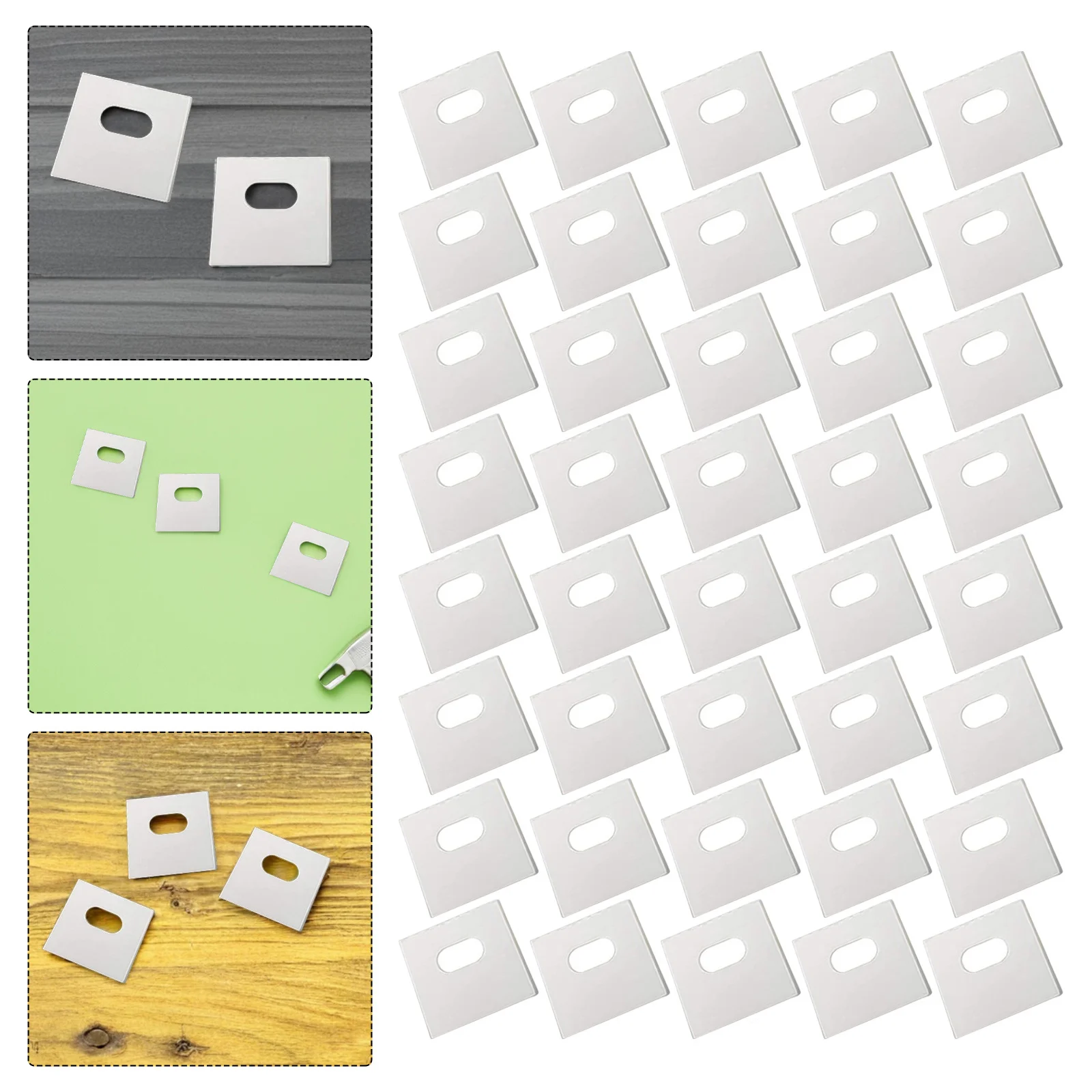 

60Pcs Vertical Blind Repair Tabs Self Adhesive Transparent Fixers Replacement Slat Parts for Vertical Blind Repair Extend Blinds