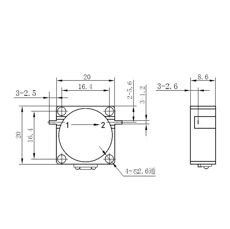 RF Circulator Isolator CG2020 1785-1805MHz Power 30W 20X20 Clockwise Direction