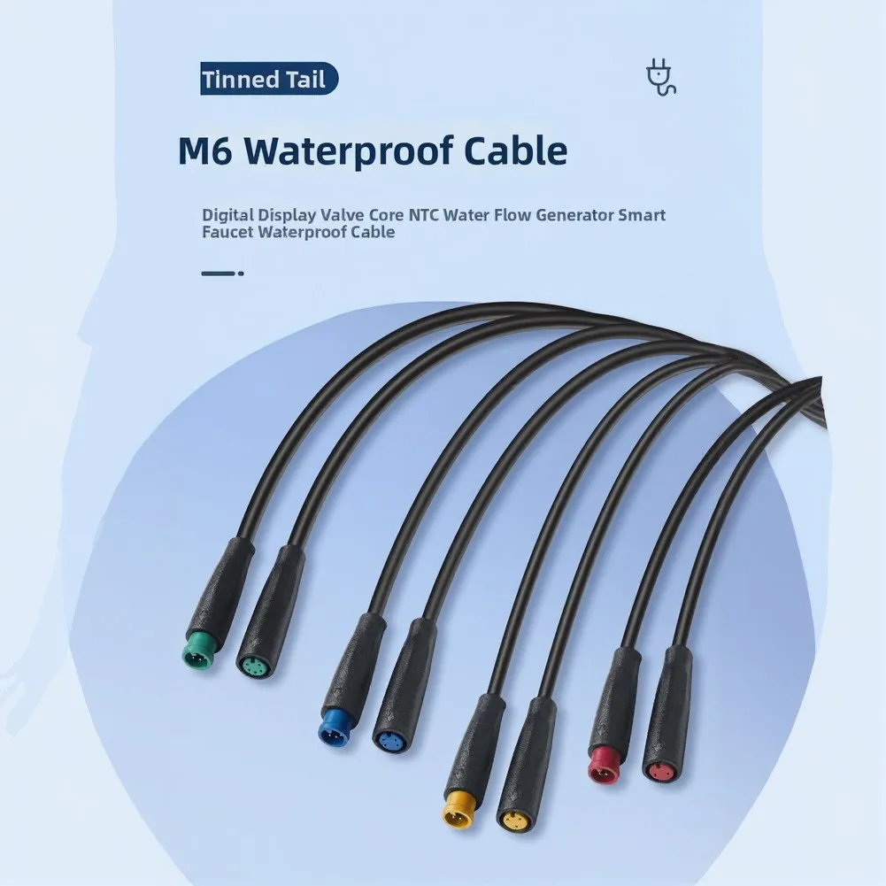 10 Pairs M6 3 Pin IP67 Rated Male Female Cable Connectors for Scooter Brake Sensors and Industrial Control Wiring