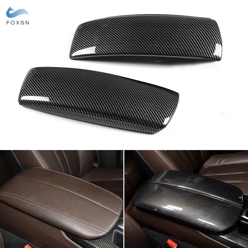 

Car Carbon Fiber Texture Center Console Armrest Box Pad Protection Cover For BMW X5 E70 2008 2009 2010 2011 2012 2013