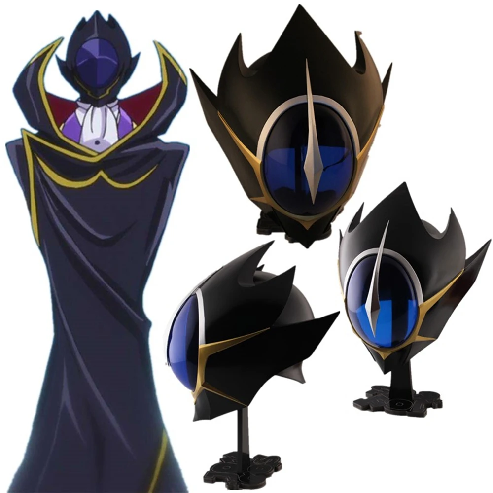 Anime CODE Lelouch of the Rebellion Zero Cosplay GFRP Acrylic Mask Helmet Masks Halloween Masquerade Party Carnival Props