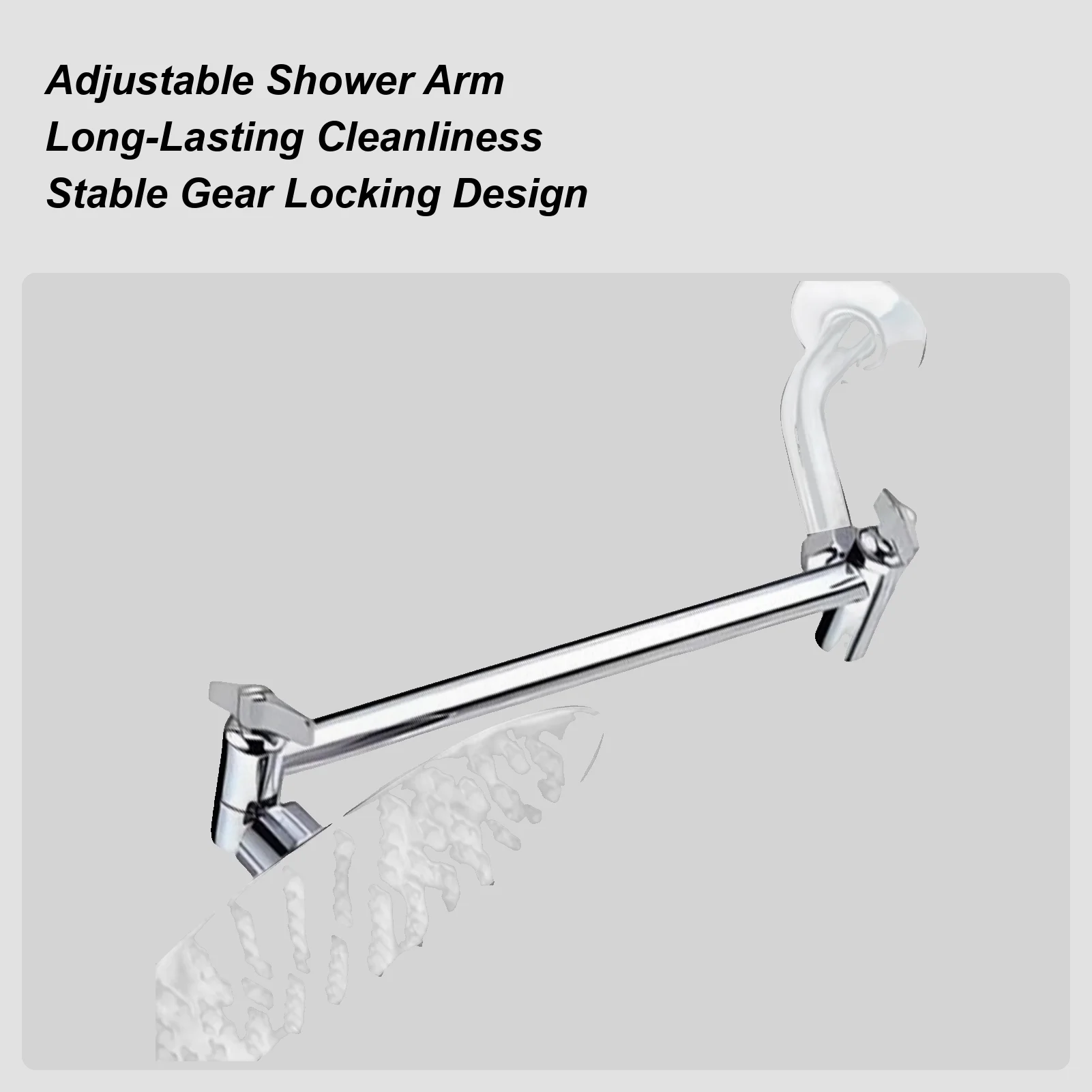 Shower Head Extension Arm Heavy Duty Bathroom Supplies Adjustable Shower Arm Extender For Home Hotel Restaurant Apartment