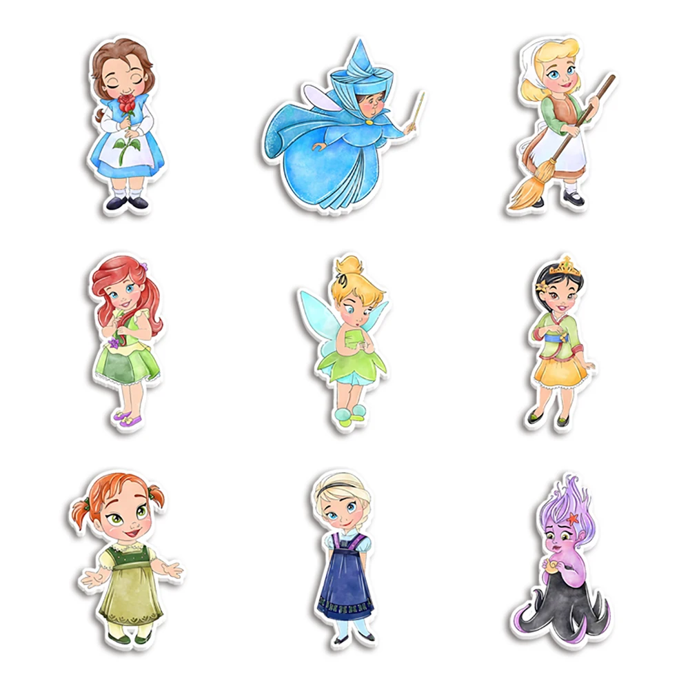 Principessa Villain Disney resina piatta planare acrilico trasparente glitter acrilico per custodia per telefono fai da te fiocco per capelli 10 pezzi/lottp