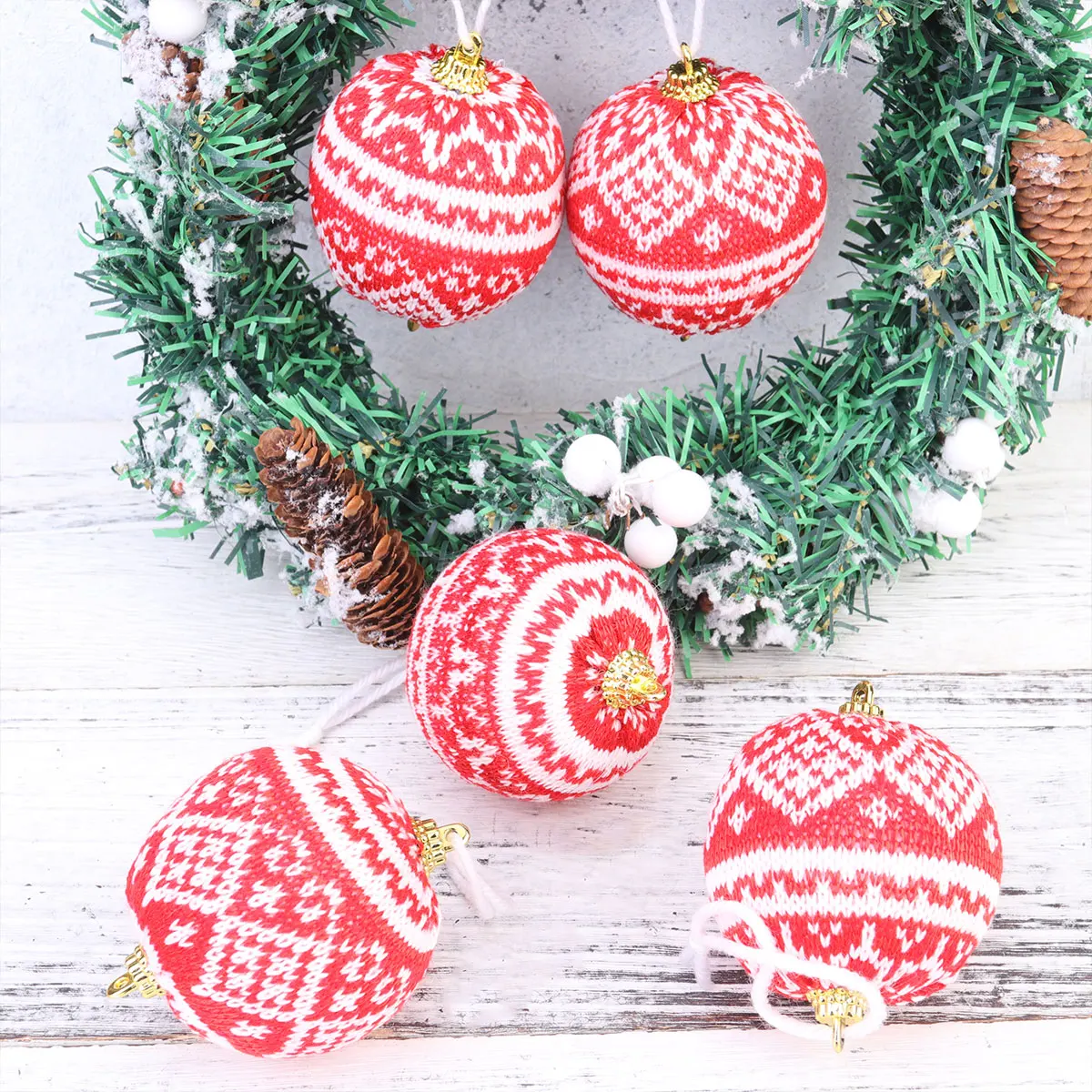 

10 Pcs Christmas Tree Pendant Hanging Decorations DIY Ball Decorative Ornaments Balls