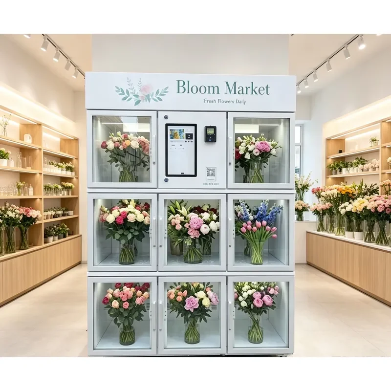 Automatic Flower Vending Machine 24H Fresh Flower Dispenser with Temperature Control and Touch Screen for Mall Hotel