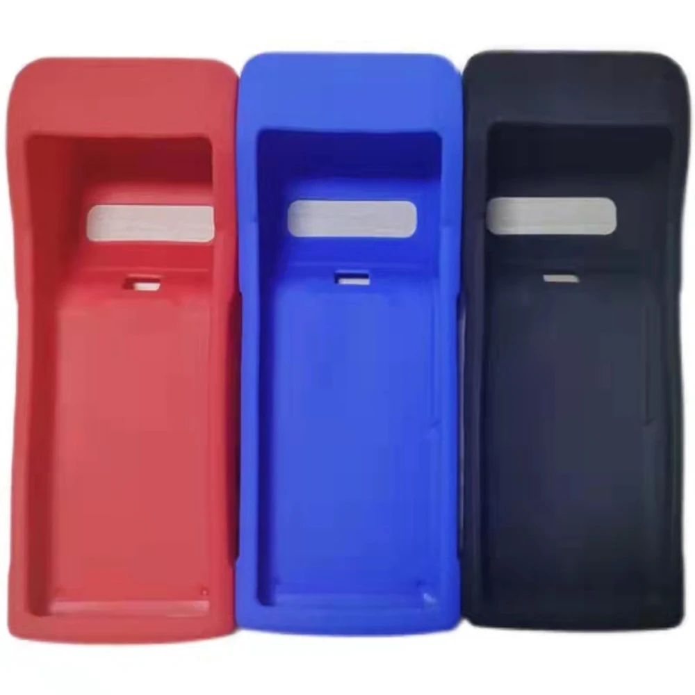 غطاء واقي من السيليكون الناعم مضاد للسقوط ، حافظة جلد ، غطاء لطبقة حماية الشاشة من الزجاج المقسى SUNMI V2S V2