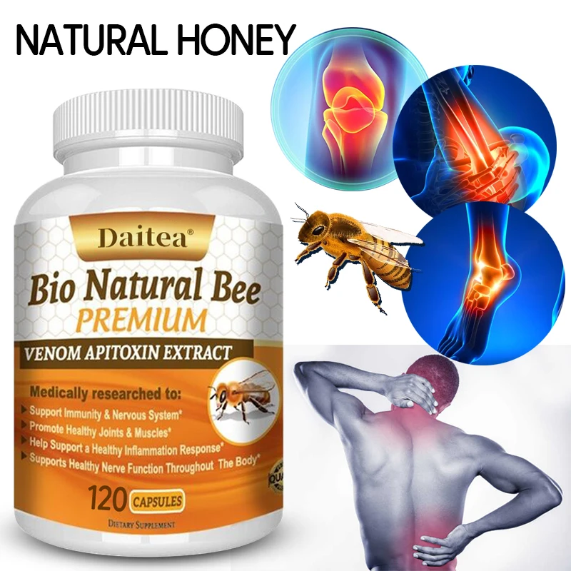 Bio Natural Bee Extract Supplement Promotes Joint, Nerve and Muscle Health and Relieves Inflammation