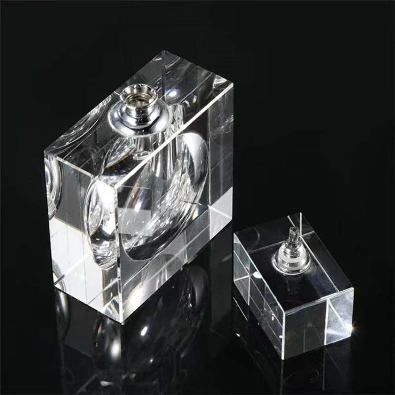 2026 Unique Glass Storage Bottles Crystal Perfume Bottles The Square Is Transparent Storage Tanks Perfume Containers Home Decora