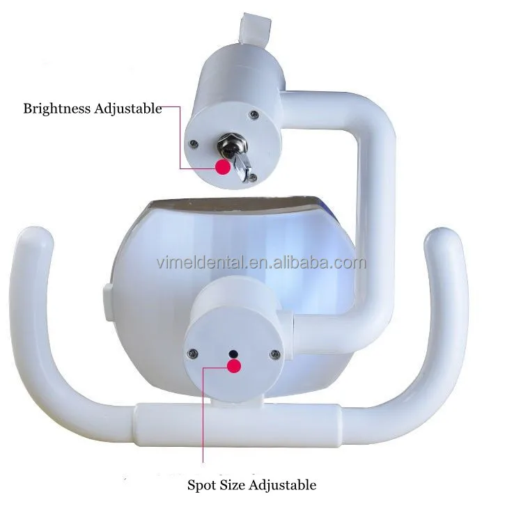 Dental Halogen Dental Light Aluminum Housing Oral Surgery Metal Connector 50W Warm Light For Dental Chair