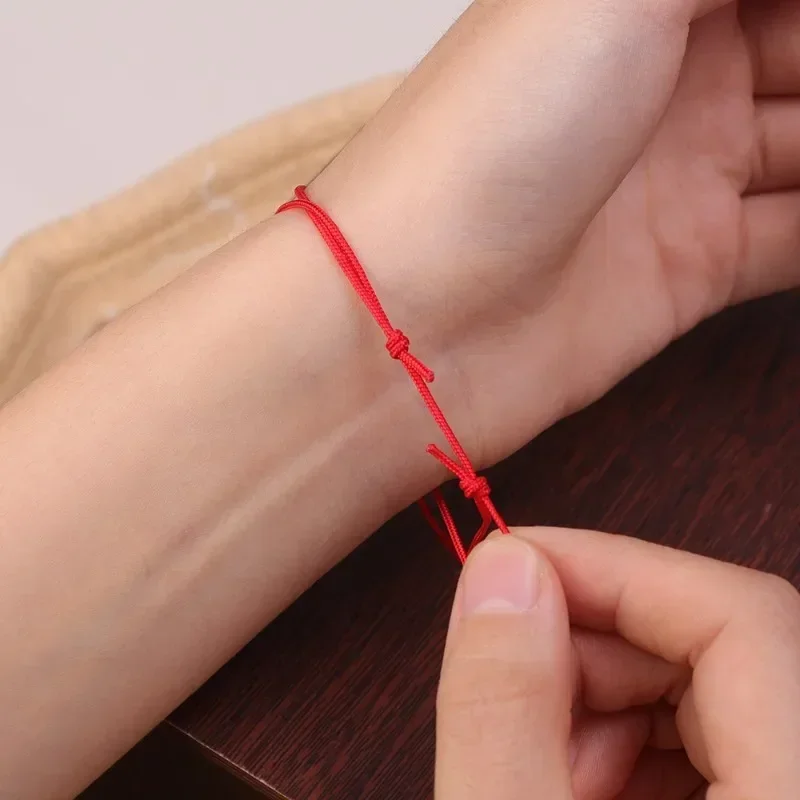 Couple Simple Thin Red String Bracelet for Lover Rope Braided Bracelets Protect Good Luck Amulet for Success Handmade Jewelry