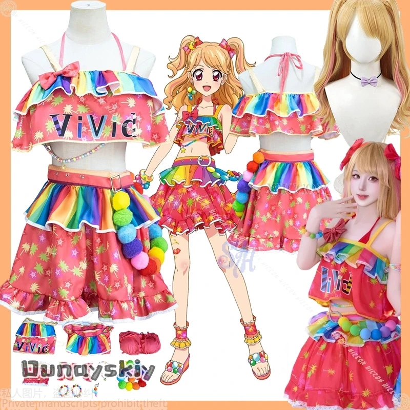 

Нацуки Микуру Косплей Аниме Айкацу! Костюм {Anna zhang Online}Idol сценическая форма сексуальное плавание бикини Jirai Kei Girl Хэллоуин