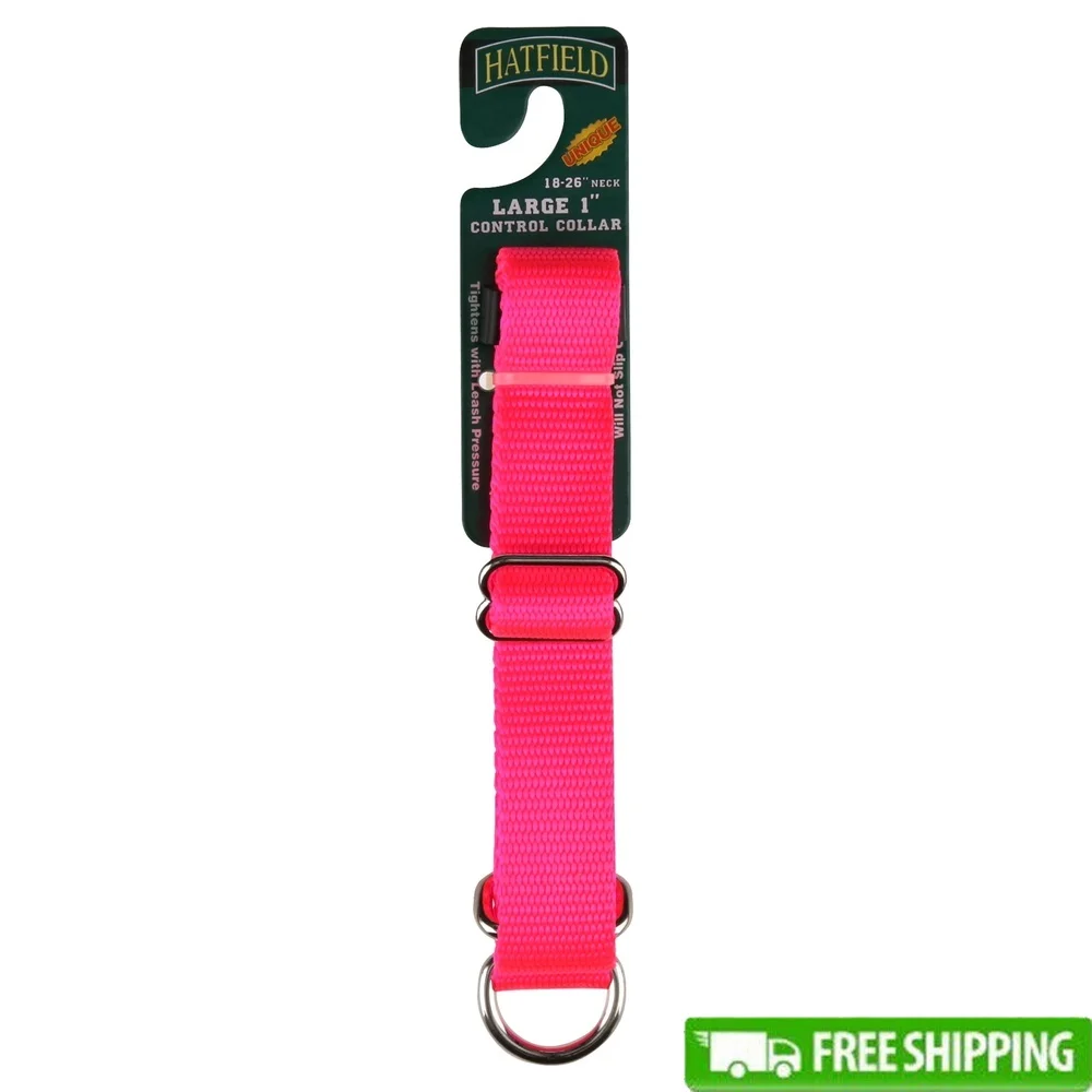 Collar de control ajustable para perros grandes, apriete con presión de correa, accesorio duradero de nailon para mascotas, se adapta al cuello de 18 a 26 pulgadas