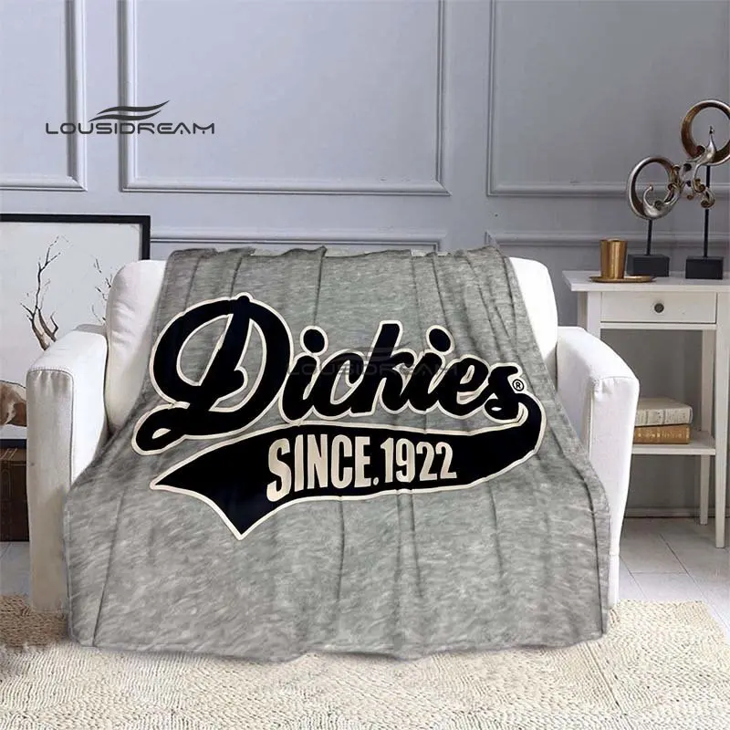 Dickies Logo Flannel Blanket Fashion Leisure Home Decoration Fluffy blanket  Bedroom Bed Sofa Travel Camping thermal blanke