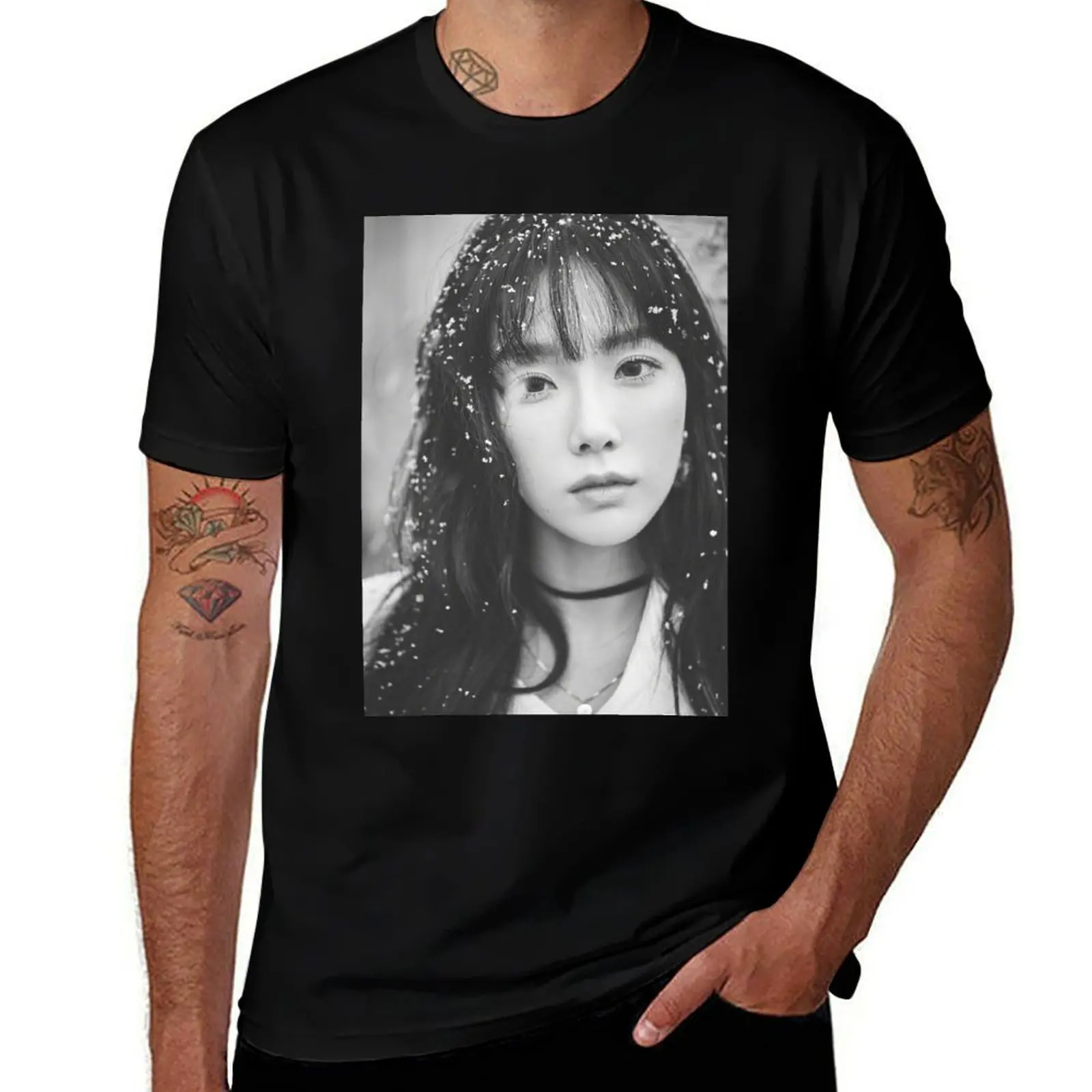 Футболка GIRLS GENERATION TAEYEON THIS CHRISTMAS, повседневный дышащий топ с короткими рукавами