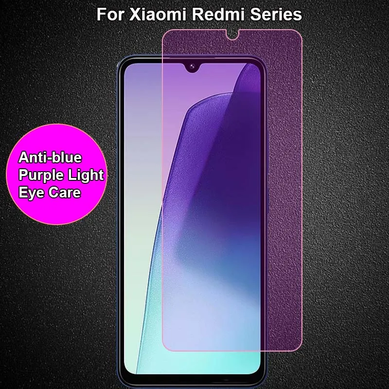 

Для Xiaomi Redmi 15 14C 14R 13C 13R 12 12C 5G анти-синий фиолетовый светло-лучей для ухода за глазами закаленное стекло 9H защитная пленка для экрана