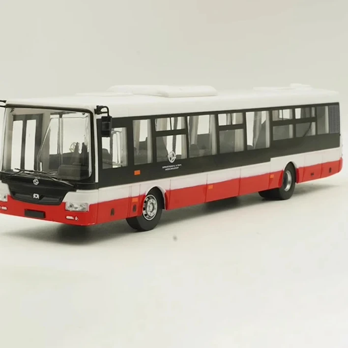 2024 New Diecast 1:43 Scale Autobus SOR NB12 MHD Praha Alloy Bus Simulation Model Static Decoration Souvenir Gifts for Adult Boy