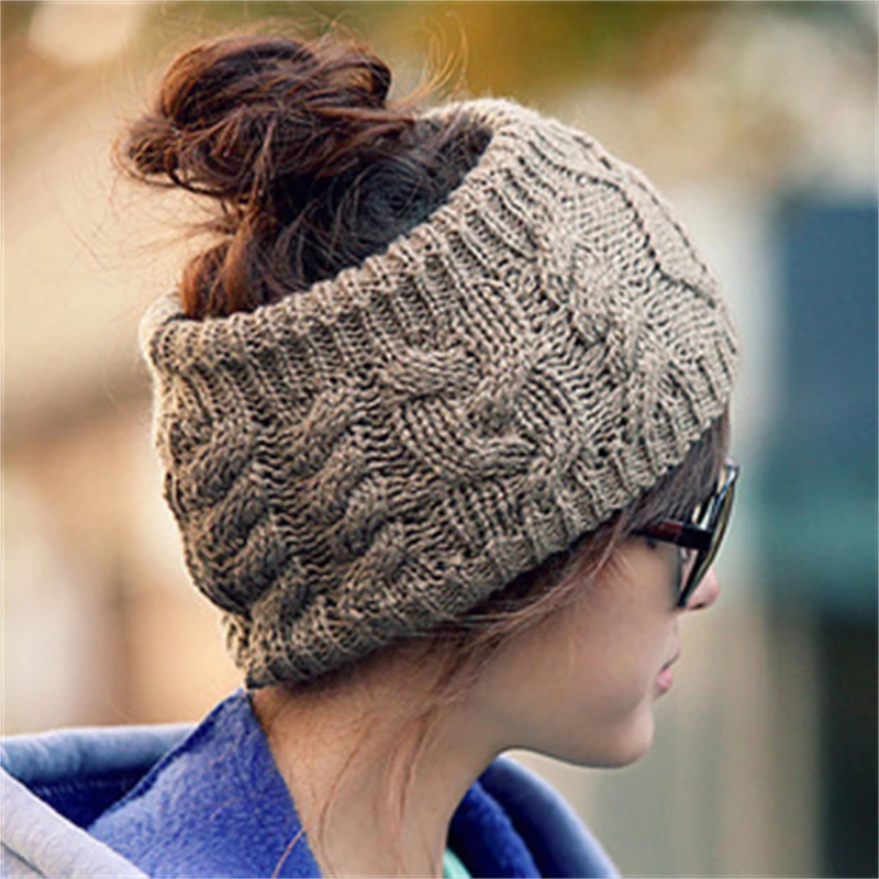 Caps women Knitted hat women's headband autumn/winter keep warm beanie fashion hairpin gorros ski mask outdoor headband beanie