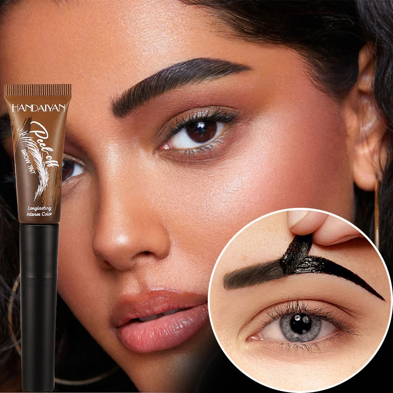 眉毛染料 5 色ピールオフ防水長持ち染料ナチュラルで着色しやすい初心者に優しい速乾性眉毛染料
