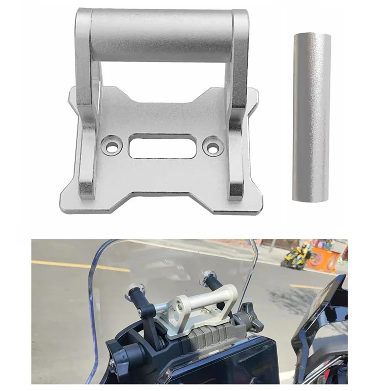 AB56-حامل هاتف الدراجة النارية حامل الملاحة تمديد قوس ل CFMOTO 450MT 2024 2025 اكسسوارات 12 مللي متر + 22 مللي متر