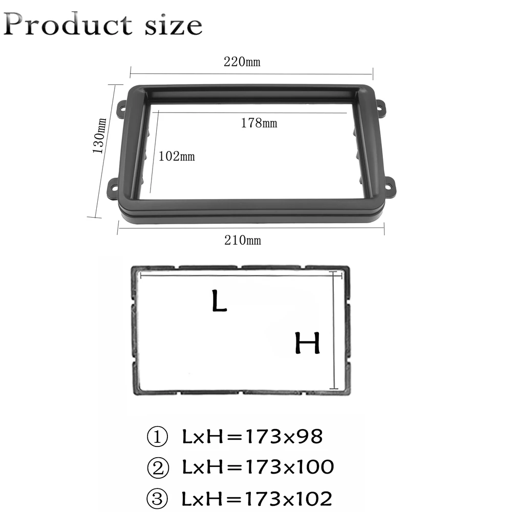 7INCH Car Fascia for VW, Skoda, Seat Car Radio Frame Fascia Auto Frame Dash Kit Compatible with Caddy Touran Passat Tiguan More