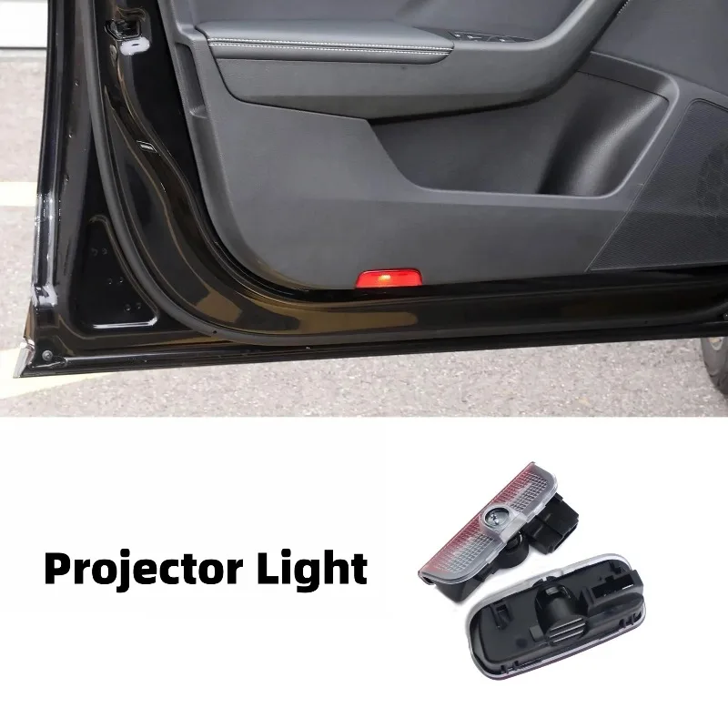 

2Pc LED Car Door Light Projector Lamp For VW Jetta MK5 MK7 R Line GTI Touareg 7P Golf 5 6 7 Passat B6 B7 B8 B9 CC Tiguan Sagitar