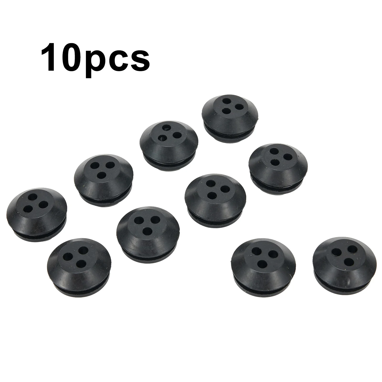 

10pcs 3 Hole Fuel Gas Tank Grommet For Trimmer Lawn Mower Chainsaw Parts Rubber Fuel Gas Tank Grommet Garden Tools