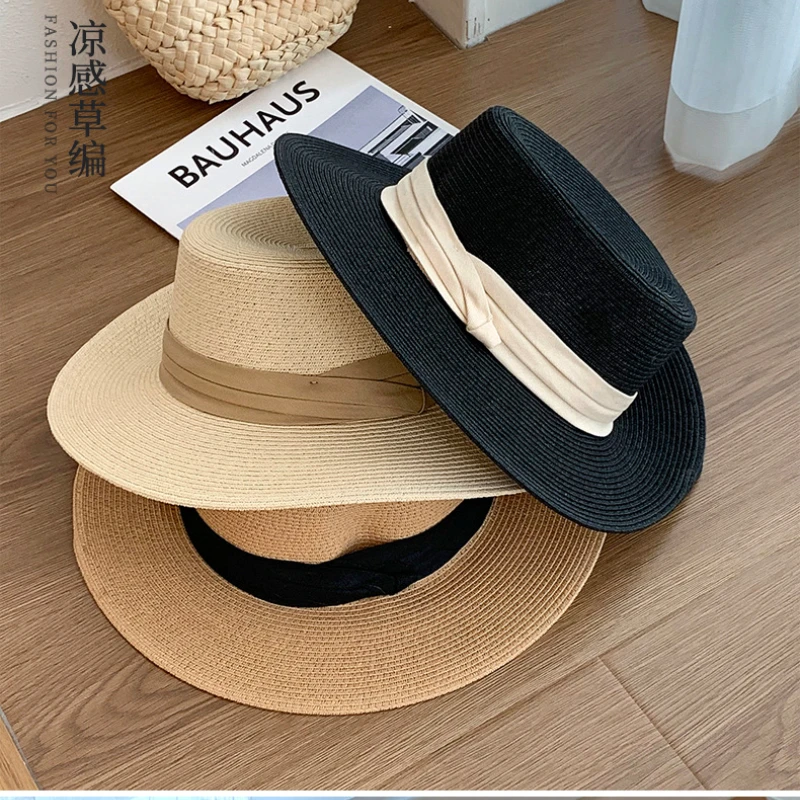 

Summer Women's Sun Shade And Sun Protection Straw Hat England Style Seaside Beach Hundred Matching Sun Hat Cosplay Props Hat