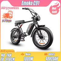 Emoko C91 Electric Bicycle 1000W Motor 48V 20AH Lithium Battery Ebike 20*4.0 Fat Tire Adult All-terrain Off-road Electric bike