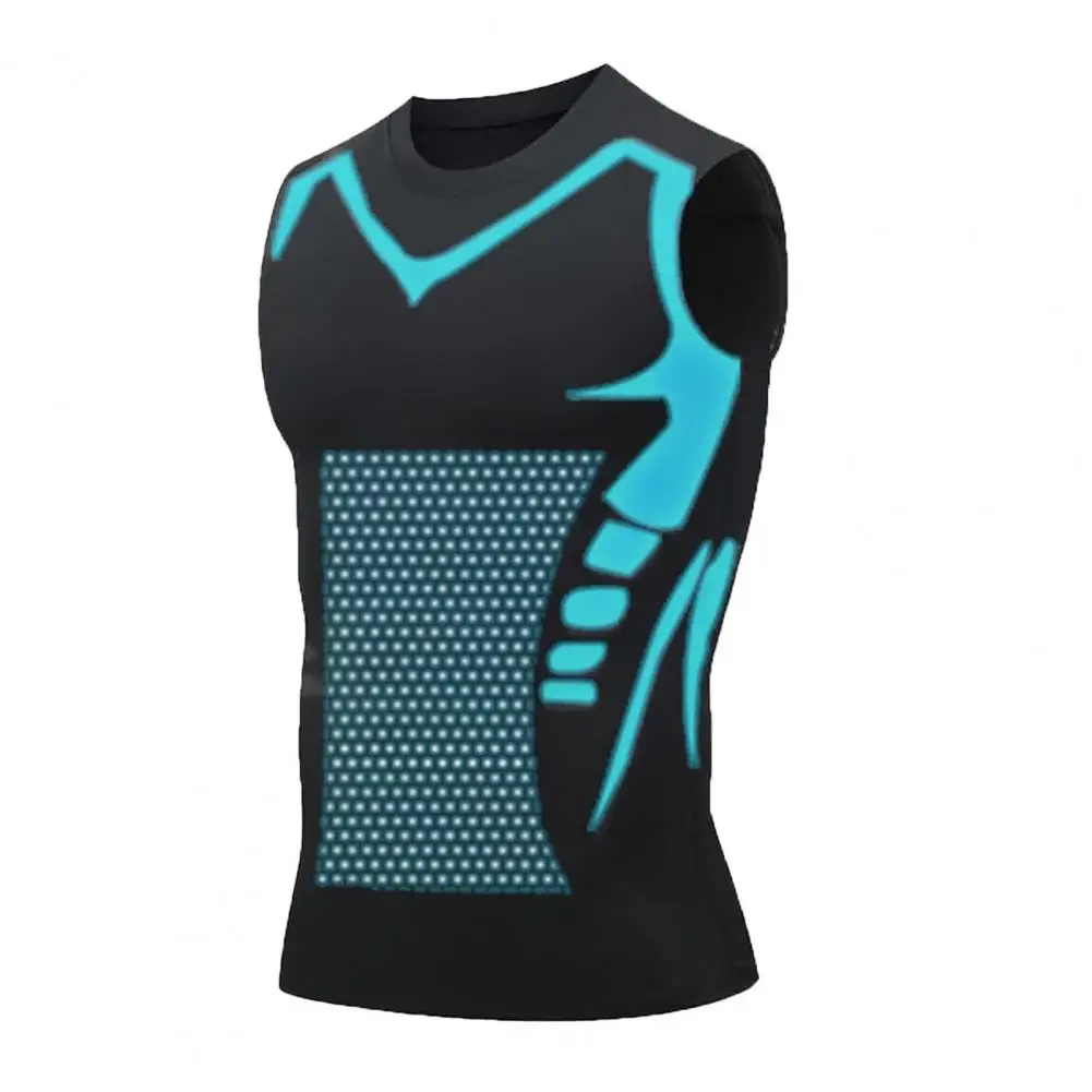 Camiseta moldeadora de cuerpo para hombre, chaleco deportivo ajustado de alta elasticidad para gimnasio, correr, baloncesto, camiseta sin mangas de compresión de secado rápido