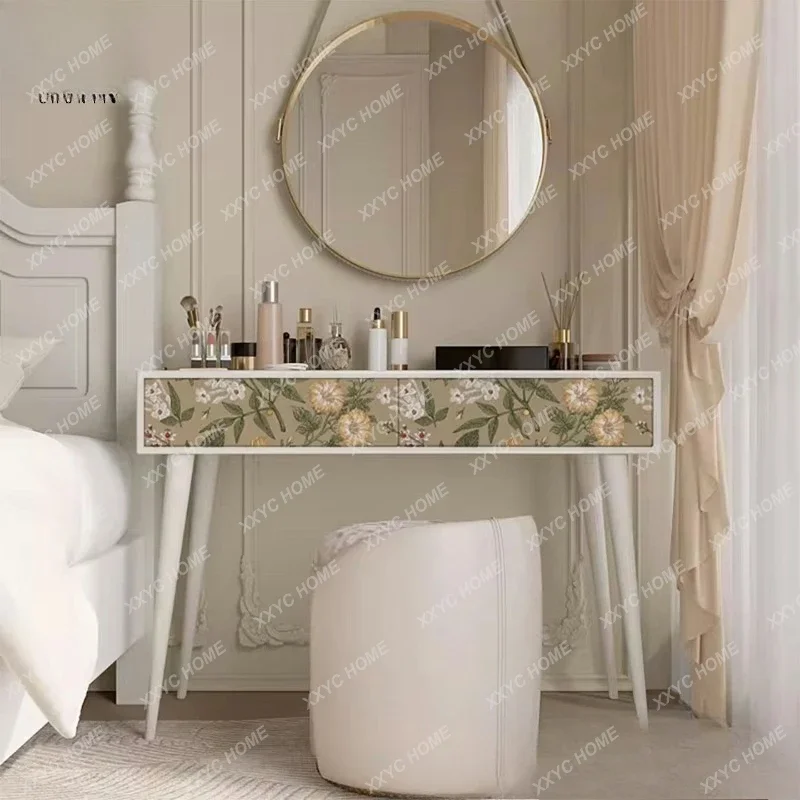 

HHHHRetro Туалетный столик в кремовом стиле Комод для хранения в спальне