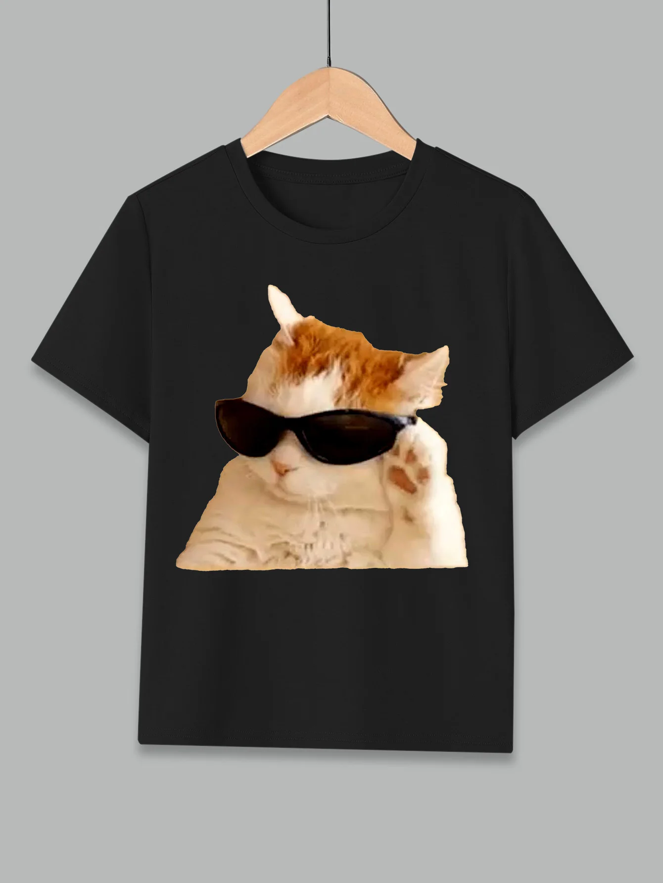 

Солнцезащитные очки с графическим принтом «Кошки», лето, осень, зима, хлопковые мужские и женские футболки с короткими рукавами, роскошные виды спорта на открытом воздухе
