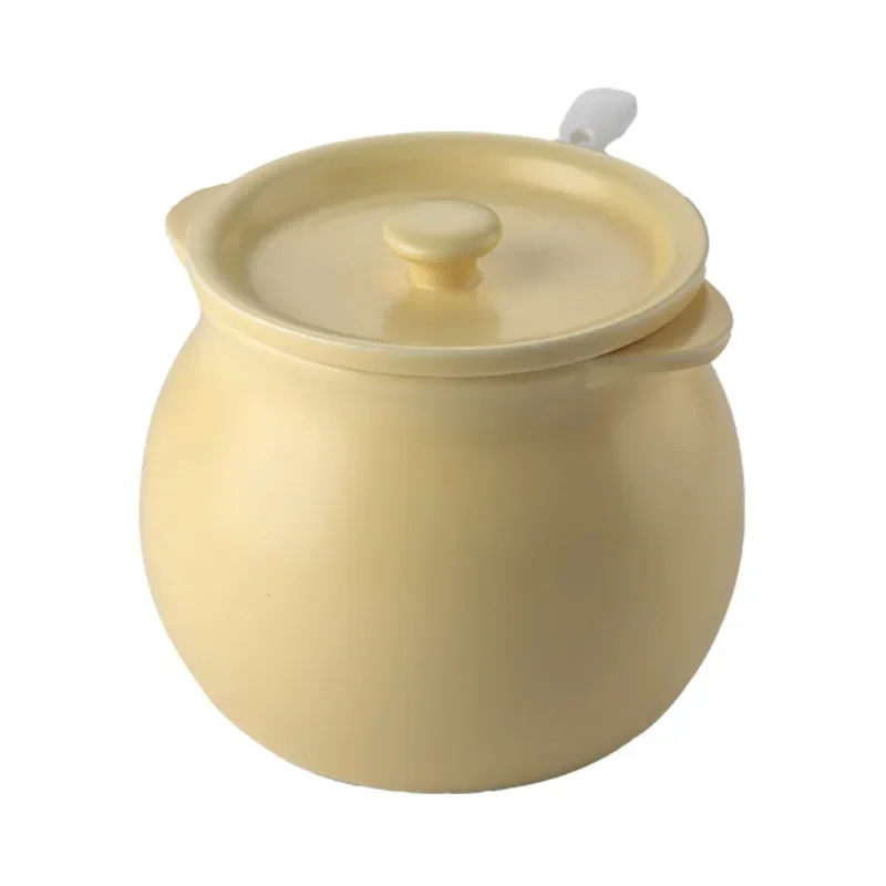 Household Ceramic Jar Food Storage Containers Useful Things for Kitchen Gadgets With Lid High Temperature Resistance