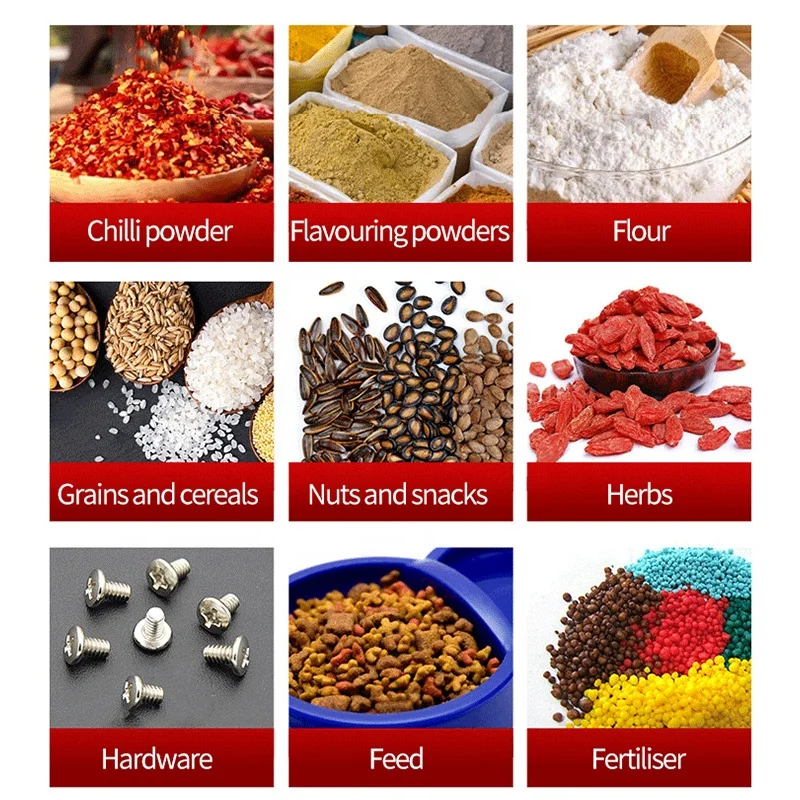500g Semi Automatic Electric Desktop Stainless Steel Coffee Bean Flour Rice Spice Bag Seasoning Powder Dispenser Filling Machine