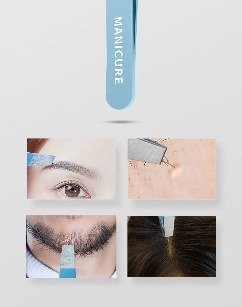 Augenbrauenpinzette Bunte Haarschönheit Feine Haare Puller Edelstahl Schräge Augenbrauenklammern Entfernung Make-up-Tools – Detail 5