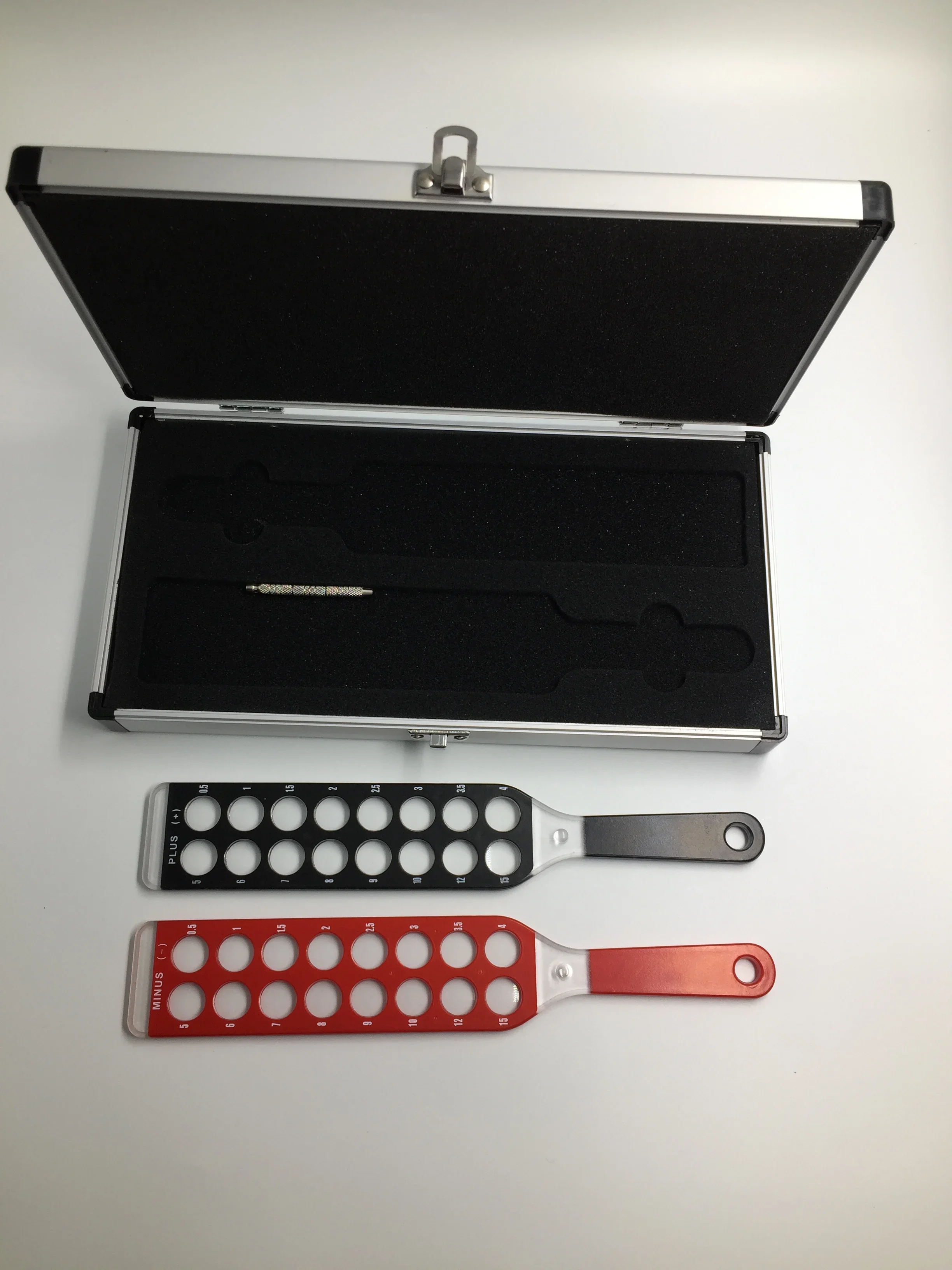 Retinoskopie-Rack-Linsen set hin die Optometría